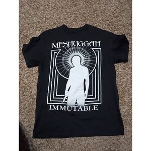Meshuggah Immutable Band T Shirt Mens Medium Black Metal Concert Tee 2022 Album